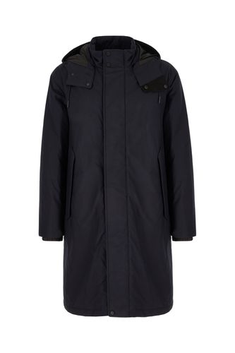 Navy Blue Cotton Blend Padded Jacket - Zegna - Modalova