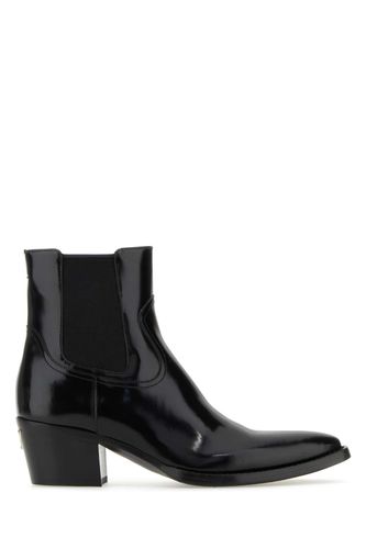 Prada Black Leather Ankle Boots - Prada - Modalova