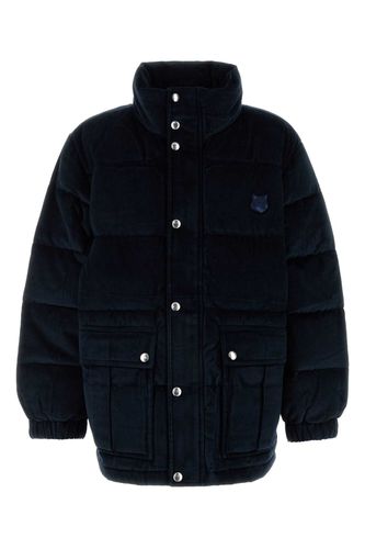 Blue Corduroy Down Jacket - Maison Kitsuné - Modalova