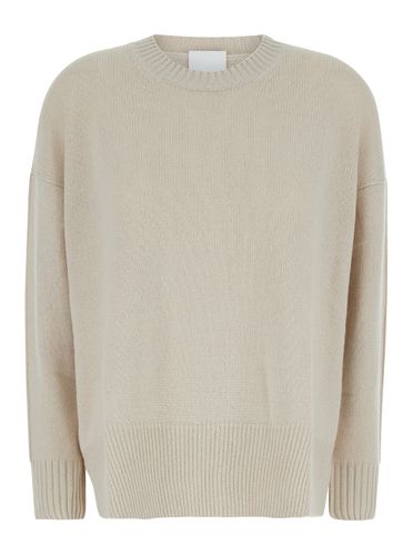 Crewneck Sweater With Dropped Shoulders In Cashmere Woman - Allude - Modalova