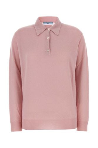 Prada Pink Cashmere Polo Shirt - Prada - Modalova