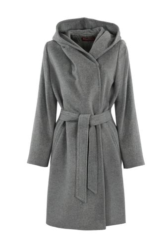 Newmang Wool Coat With Hood - Max Mara Studio - Modalova