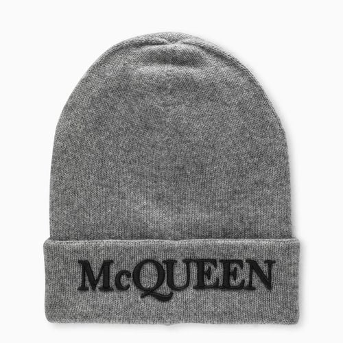 Beanie With Logo Embroidery - Alexander McQueen - Modalova