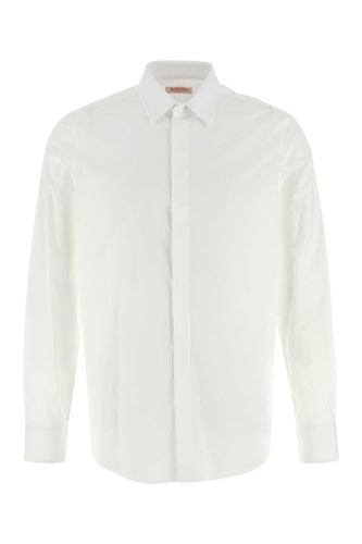 Valentino Curved Hem Long-sleeved Shirt - Valentino Garavani - Modalova