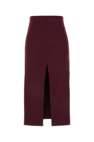 Plum Stretch Polyester Blend Stephanie Skirt - The Andamane - Modalova