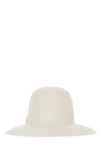 Ivory Felt Eleonora Folar Hat - Borsalino - Modalova