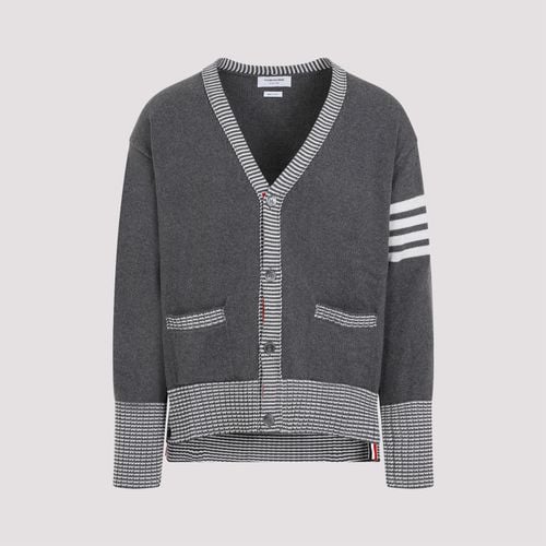 Thome Browne Hector Icon Intarsia V Neck Cardigan - Thom Browne - Modalova