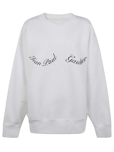 Crewneck Cotton Sweatshirt With Detail - Jean Paul Gaultier - Modalova