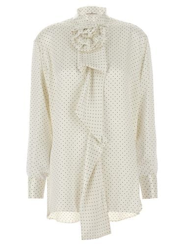 Polka Dot Shirt Flower Brooch - Ermanno Scervino - Modalova