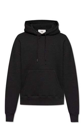 Paris Long-sleeved Drawstring Hoodie - Ami Alexandre Mattiussi - Modalova