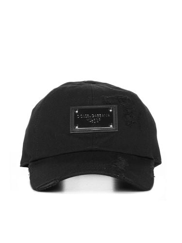 Baseball Cap With Logo Plaque - Dolce & Gabbana - Modalova