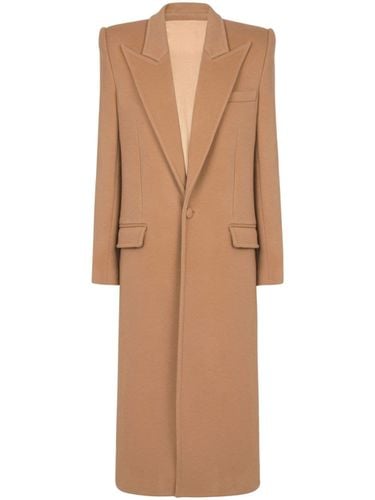 Shoulder Pad Wool And Cashmere Coat - Balmain - Modalova