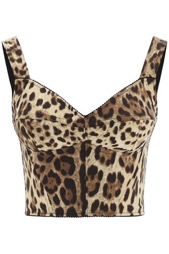 Animal Print Corset Top - Dolce & Gabbana - Modalova