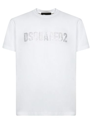 Dsquared2 Logo Paill White T-shirt - Dsquared2 - Modalova