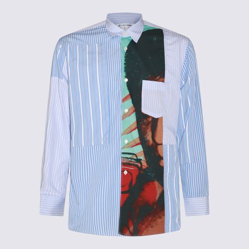 White And Light Blue Cotton Shirt - Comme des Garçons - Modalova