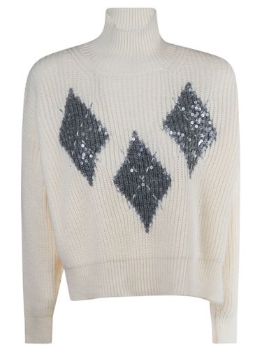 Ribbed High Neck Sweater - Ermanno Firenze - Modalova