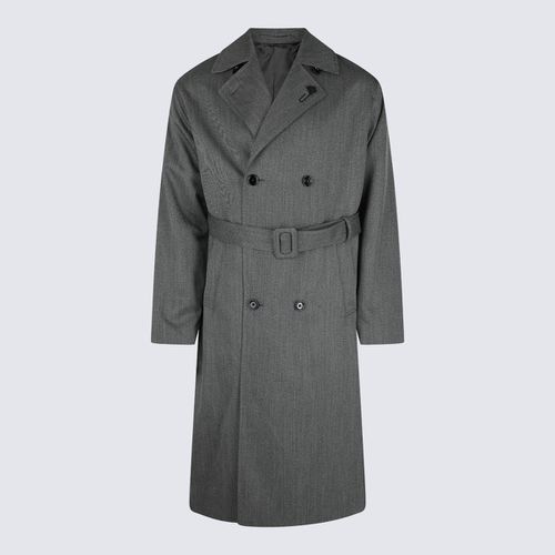 Lardini Dark Grey Wool Coat - Lardini - Modalova