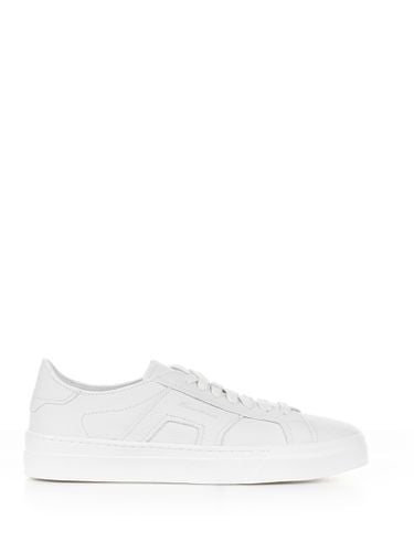 Santoni White Leather Sneaker - Santoni - Modalova