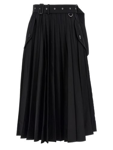 Sacai Long Pleated Skirt - Sacai - Modalova