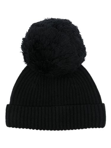 Wool Beanie With Big Pompom - Jean Paul Gaultier - Modalova