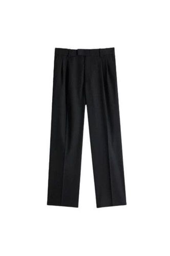 Logo Embroidered Pleated Trousers - Drôle de Monsieur - Modalova