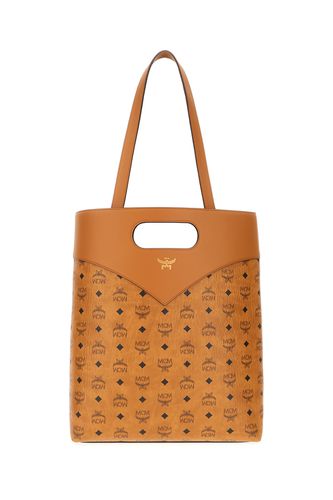 Printed Synthetic Leather Diamond Shopping Bag - MCM - Modalova