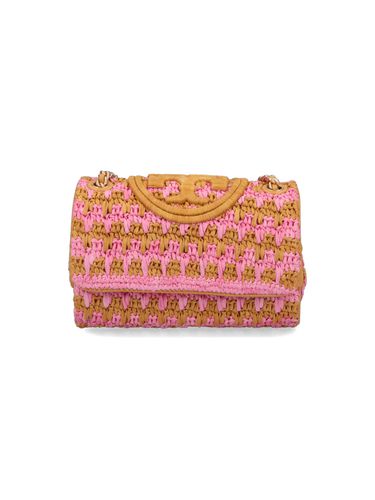 Fleming Raffia Shoulder Bag - Tory Burch - Modalova