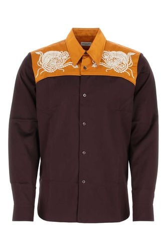 Two-tone Satin Shirt - Dries Van Noten - Modalova