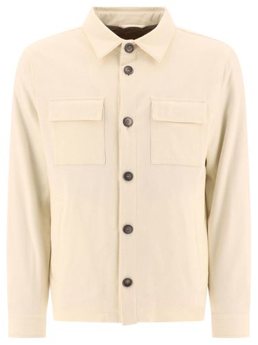 Long Sleeved Buttoned Shirt Jacket - Herno - Modalova