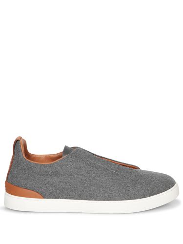 Zegna Triple Stitch Grey Sneakers - Zegna - Modalova