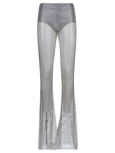 Rhinestone Embellished Net Trousers - Giuseppe di Morabito - Modalova