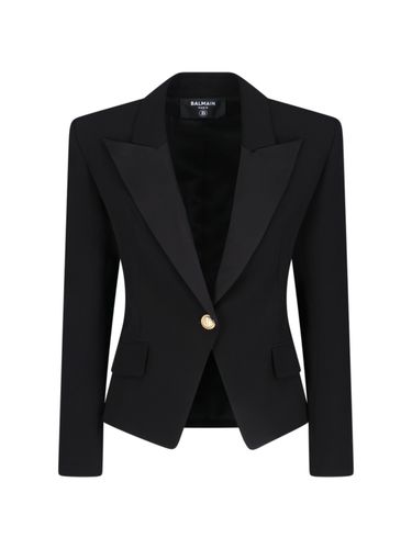 Single-breasted Crepe Blazer - Balmain - Modalova