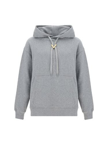 Logo Plaque Drawstring Hoodie - Valentino - Modalova