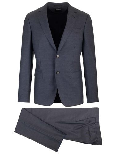 Zegna Wool Blue Suit - Zegna - Modalova