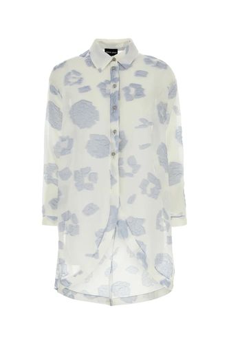 Embroidered Jersey Oversize Shirt - Giorgio Armani - Modalova