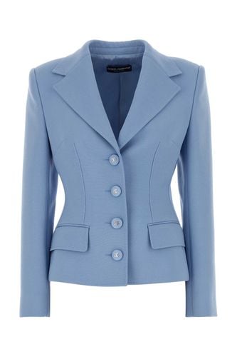 Cerulean Crepe Blazer - Dolce & Gabbana - Modalova