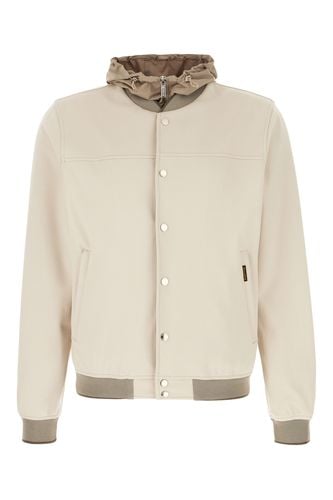 Cappuccino Polyester And Nylon Bomber Jacket - Moorer - Modalova