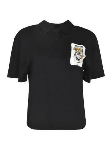 Moschino Teddy Print Polo Shirt - Moschino - Modalova