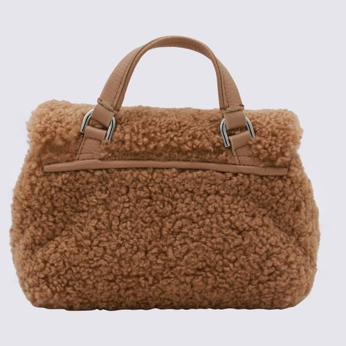 Brown Leather Teddy Postina Top Handle Bag - Zanellato - Modalova