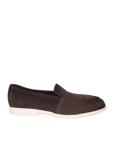 Malibu Rubber Suede Loafer In - Santoni - Modalova