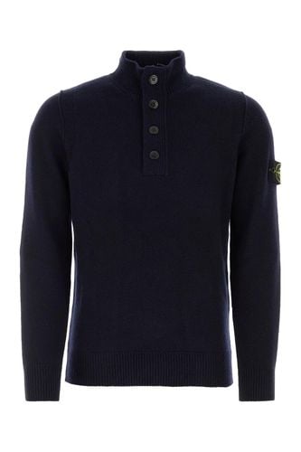 Midnight Blue Wool Blend Sweater - Stone Island - Modalova