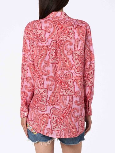 Woman Linen Shirt Alodie With Paisley Print And Pockets - MC2 Saint Barth - Modalova