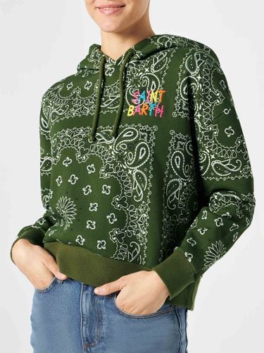 Woman Hooded Fleece Sweatshirt With Bandanna Print - MC2 Saint Barth - Modalova