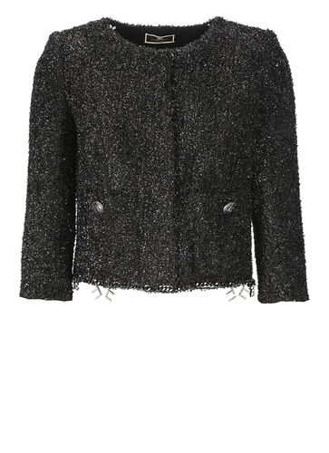 Tweed Lurex Blazer - Elisabetta Franchi - Modalova