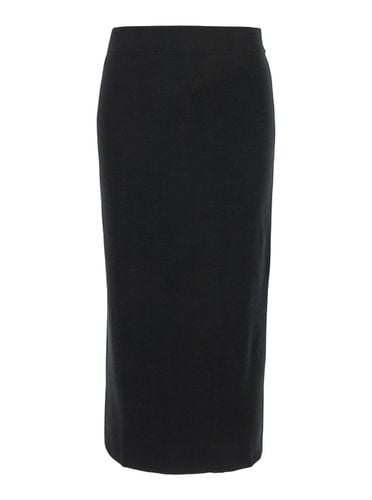 Skirt With High Elastic Waist And Straight Hem In Wool And Cashmere Stretch Woman - Parosh - Modalova