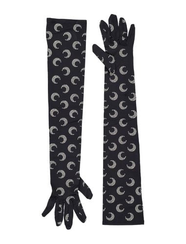 Allover Moon Strass Long Gloves - Marine Serre - Modalova