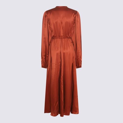 Bronze Satin Matera Long Dress - Crida Milano - Modalova