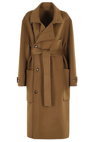 Belted Long-sleeved Coat - Philosophy di Lorenzo Serafini - Modalova