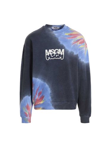 Logo Print Tie Dye Sweatshirt By Burro Studio - MSGM - Modalova