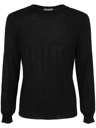 Royal Merino Long Sleeves Turtle Neck Ribbed Sweater - Filippo De Laurentiis - Modalova